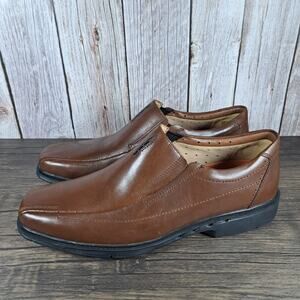 Clarks Unstructured Sheridan Marron Slip On Loafer Shoes Men's Sz 12 Brown (VGC)